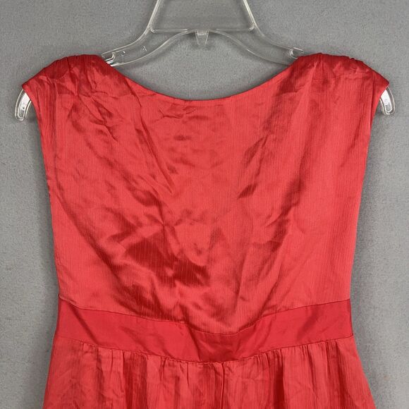 Lilly Pulitzer Dress Womens Size 6 Red Ruffle Feminine Romantic Resort Pockets - Picture 11 of 16
